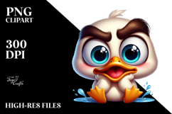 Cute Cartoon Duck with Fake Innocence PNG Product Image 2