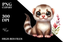 Funny Baby Ferret Goat with Funny Eyes | Clipart Product Image 2