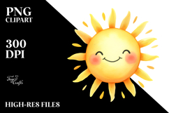 Watercolor Smiling Sun Product Image 2