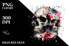 Grunge Skull PNG Product Image 2