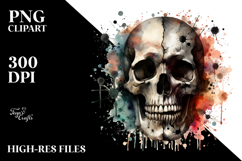 Grunge Skull PNG Product Image 2
