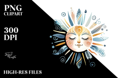 Whimsical Smiling Sun PNG Product Image 2