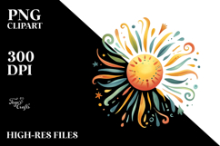Whimsical Smiling Sun PNG Product Image 2