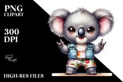 Energetic Baby Koala PNG Product Image 2