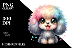 Cute Cartoon Poodle PNG Product Image 2
