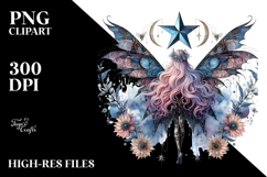 Gothic Fairy on Star PNG Product Image 2