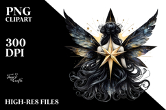 Gothic Fairy on Star PNG Product Image 2