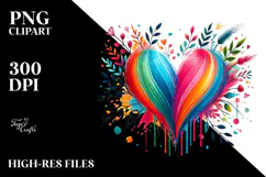 Paintbrush Style Heart, Transparent PNG Product Image 2