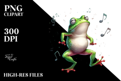 Funny Watercolor Frog Dancing Product Image 2