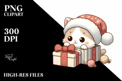 Cute Baby Kitten Winter PNG Product Image 3