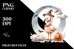Digital Baby Flamingo Halloween PNG Product Image 2