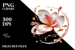 Glossy Freesia Abstract, High-Res PNG Product Image 2