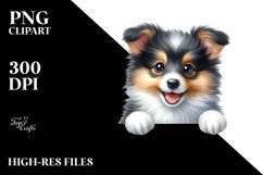 Enthusiastic Collie Baby | Clipart Product Image 1