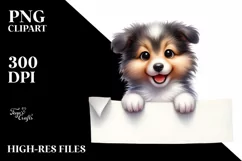 Funny Collie | Cute Baby | Watercolor Product Image 1