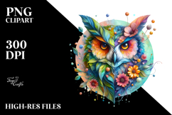 Vibrant Watercolor Owl, 20 oz Tumbler Product Image 2