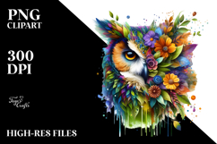 Vibrant Owl with Flowers, 20 oz Tumbler Product Image 2