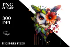 Vibrant Owl with Flowers, 20 oz Tumbler Product Image 2
