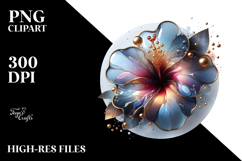 Glossy Hibiscus Sublimation PNG Product Image 2
