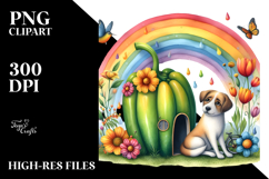 Colorful Dog House Rainbow Scene Product Image 2