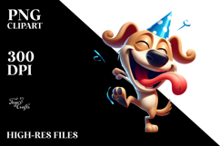 Playful Dog with Party Hat Product Image 2