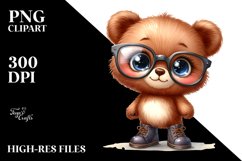 Standing Baby Bear in Boots | Sublimation | Clipart Product Image 1