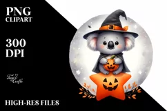 Digital Baby Koala Halloween PNG Product Image 1