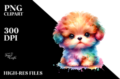Expressive Baby Bichpoo Watercolor PNG Product Image 2