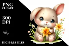 Easter Bunny Egg Flower, Clipart |T-shirt, Mug PNG Product Image 7
