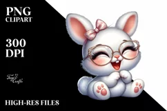 Easter Bunny Egg Flower, Clipart |T-shirt, Mug PNG Product Image 7