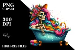 Skeleton Taking a Bath, Transparent PNG Product Image 3