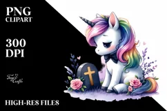 cute Baby Unicorn Grave | Sublimation | Clipart Product Image 3