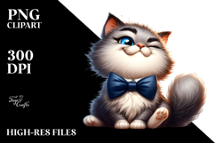 Cartoony Cat with Bow Tie Product Image 2