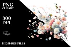 Tumbling Spring Petals Wind Pastel | Clipart Product Image 1