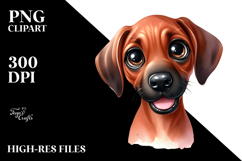 Cute Rhodesian Ridgeback with Big Eyes PNG Product Image 2