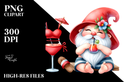 Whimsical Gnome in Beachwear, PNG Product Image 2