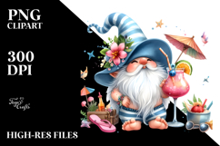 Whimsical Gnome in Beachwear, PNG Product Image 2