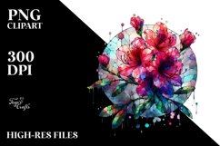 Abstract Rhododendron | Stained | Watercolor Product Image 1