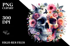 Colorful Skull made of Flowers Product Image 2