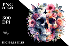 Colorful Skull made of Flowers Product Image 2