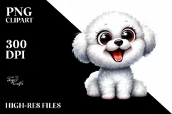 Funny Furr Bichon Frise | Sublimation Clipart Product Image 3