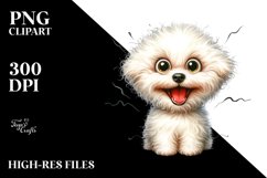 Funny Furr Bichon Frise | Sublimation Clipart Product Image 3