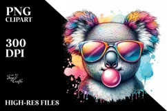 Quirky Koala Portrait Sunglasses | Sublimation | Clipart Product Image 3