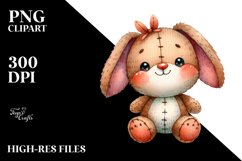 Vibrant Brownish Bunny Plush Sewed Sews | Sublimation Product Image 1
