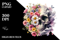 Spring Skull Painting, Transparent PNG Product Image 2