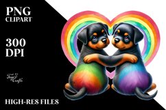 Rainbow Saint Bernard Sticker Product Image 2