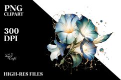 Abstract Glossy Morning Glory on | Sublimation | Clipart Product Image 3