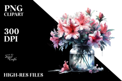 Abstract Jar Azalea Scene Product Image 2