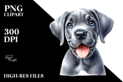 Baby Great Dane with Big Eyes PNG Product Image 2