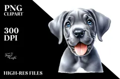 Baby Great Dane with Big Eyes PNG Product Image 2