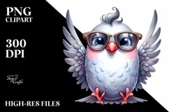 Happy Dove with Sunglasses | Clipart Product Image 1
